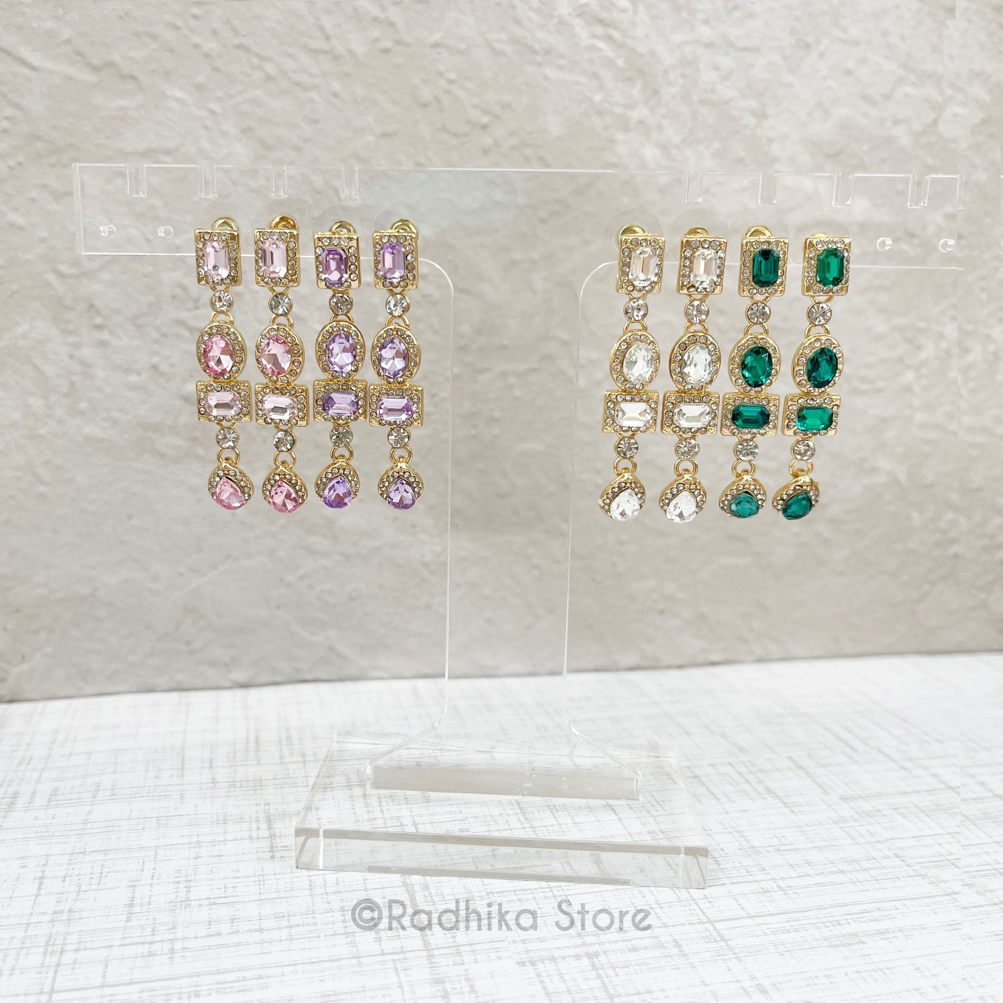 Dangling Diamond Jewels- Earrings