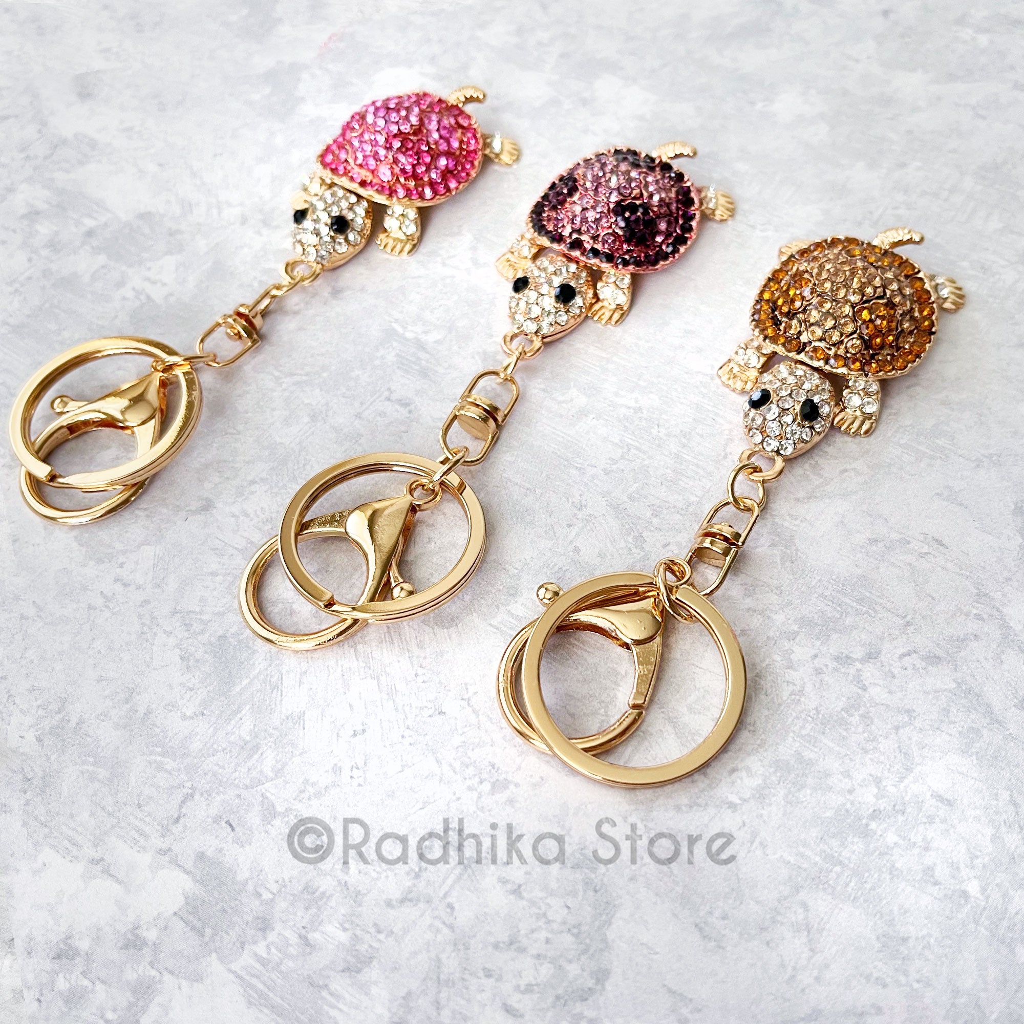 Radha Kund Turtle-Key Chains- Choose Color