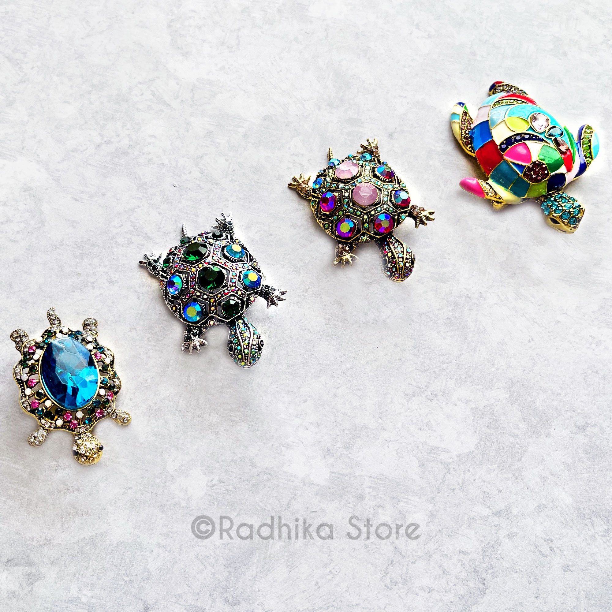 Radha Kund Turtles-Pendant-(Pin)- Choose Color