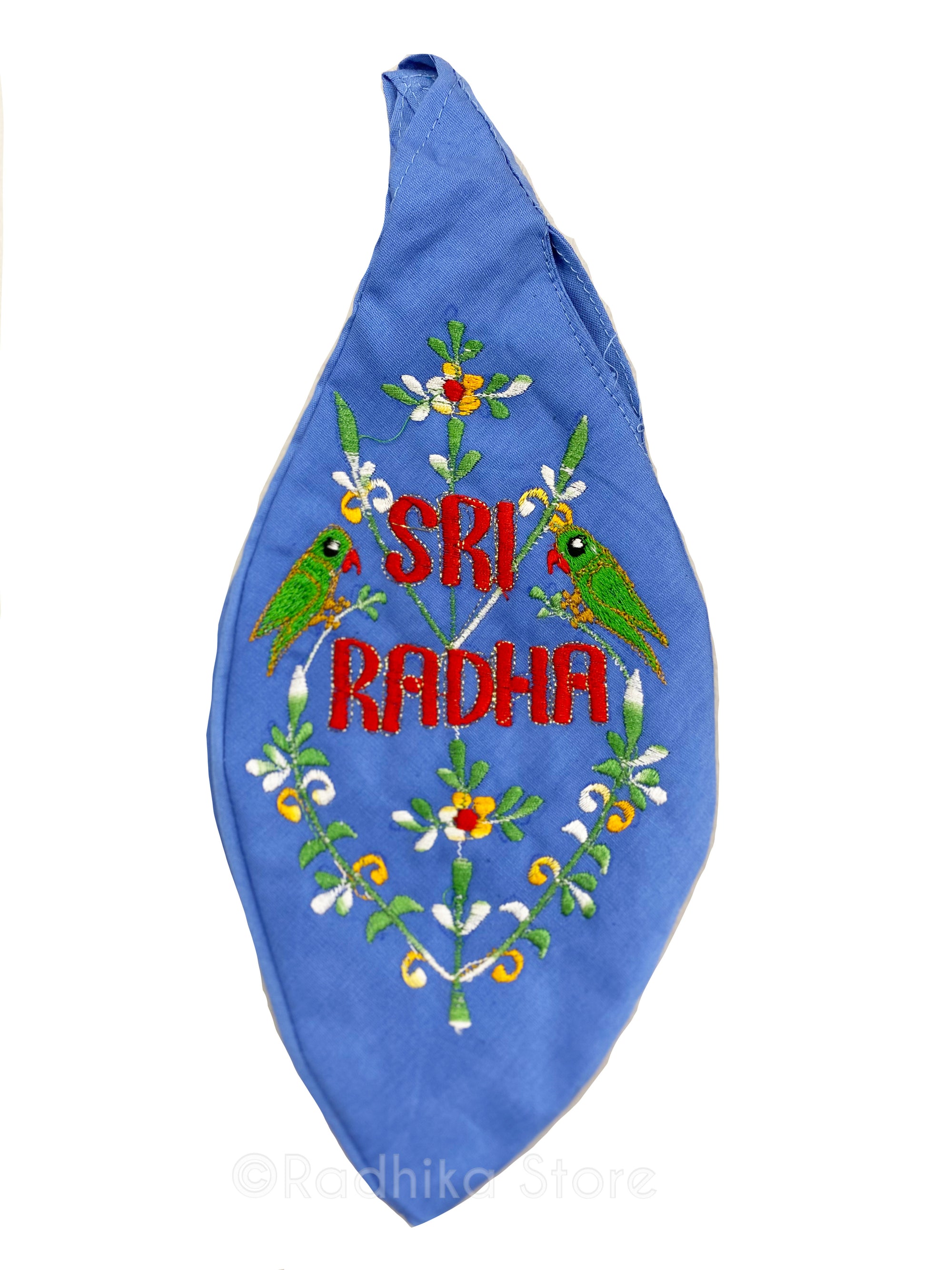 Sri Radha With Vrindavan Parrots - Bead Bags