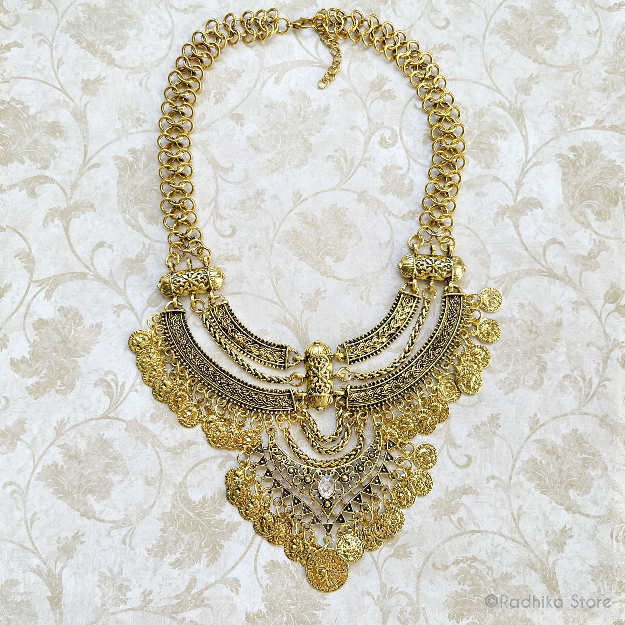 Laksmi Kavacha Gold Deity Necklace