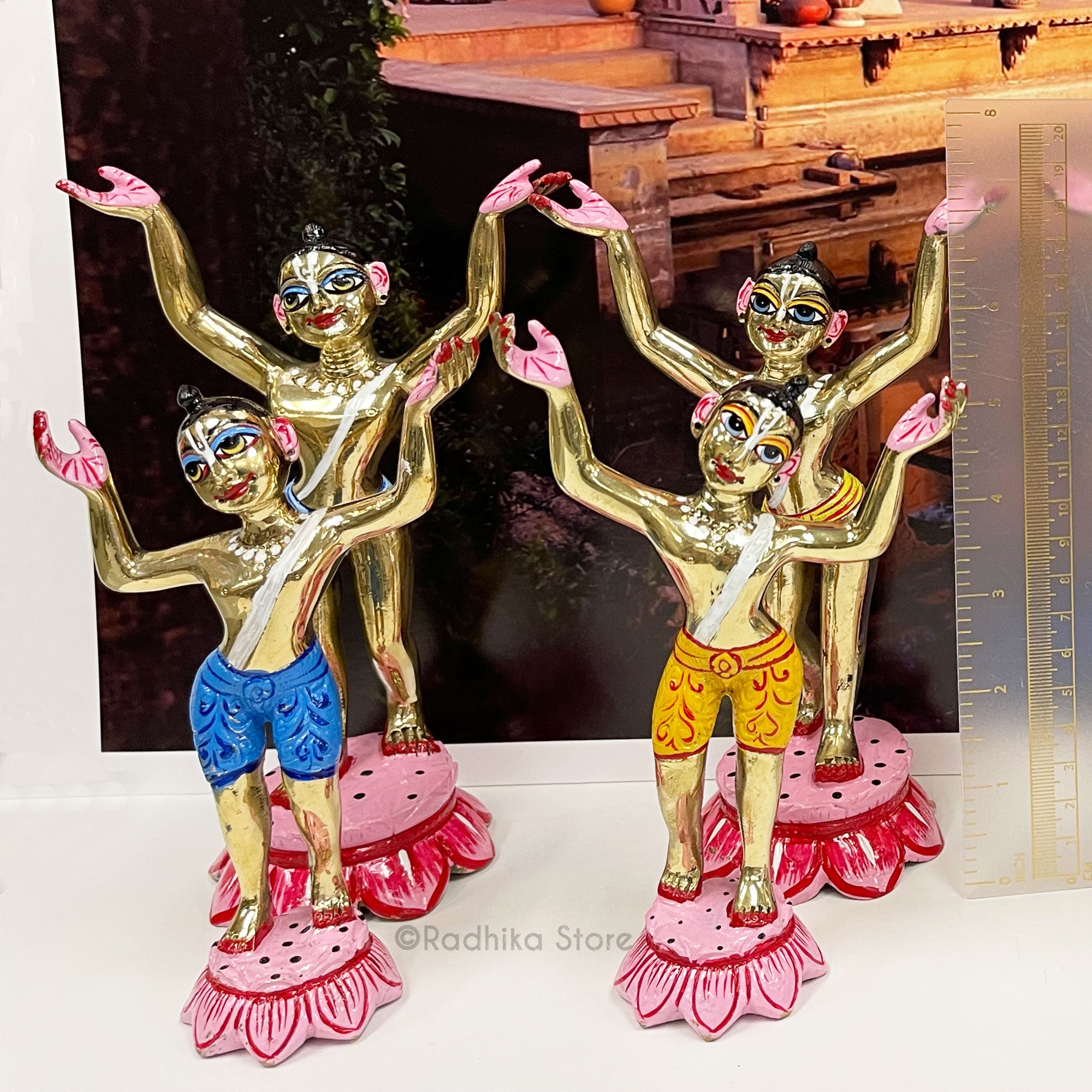 Chota Sri Sri Gaura Nitai -  Choose - 6 or 7 Inch Brass Deities