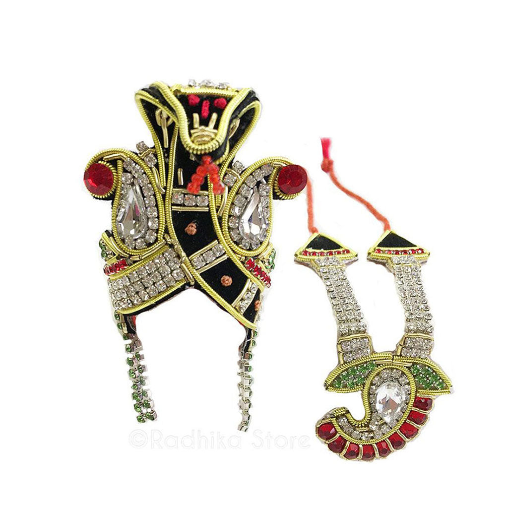 Ananta Shesha - Deity Crown And Necklace Set in