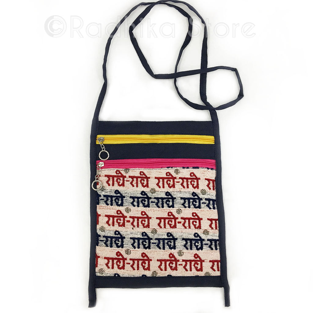 Radhey Radhey Sanskrit - Red and Black Hand Bag