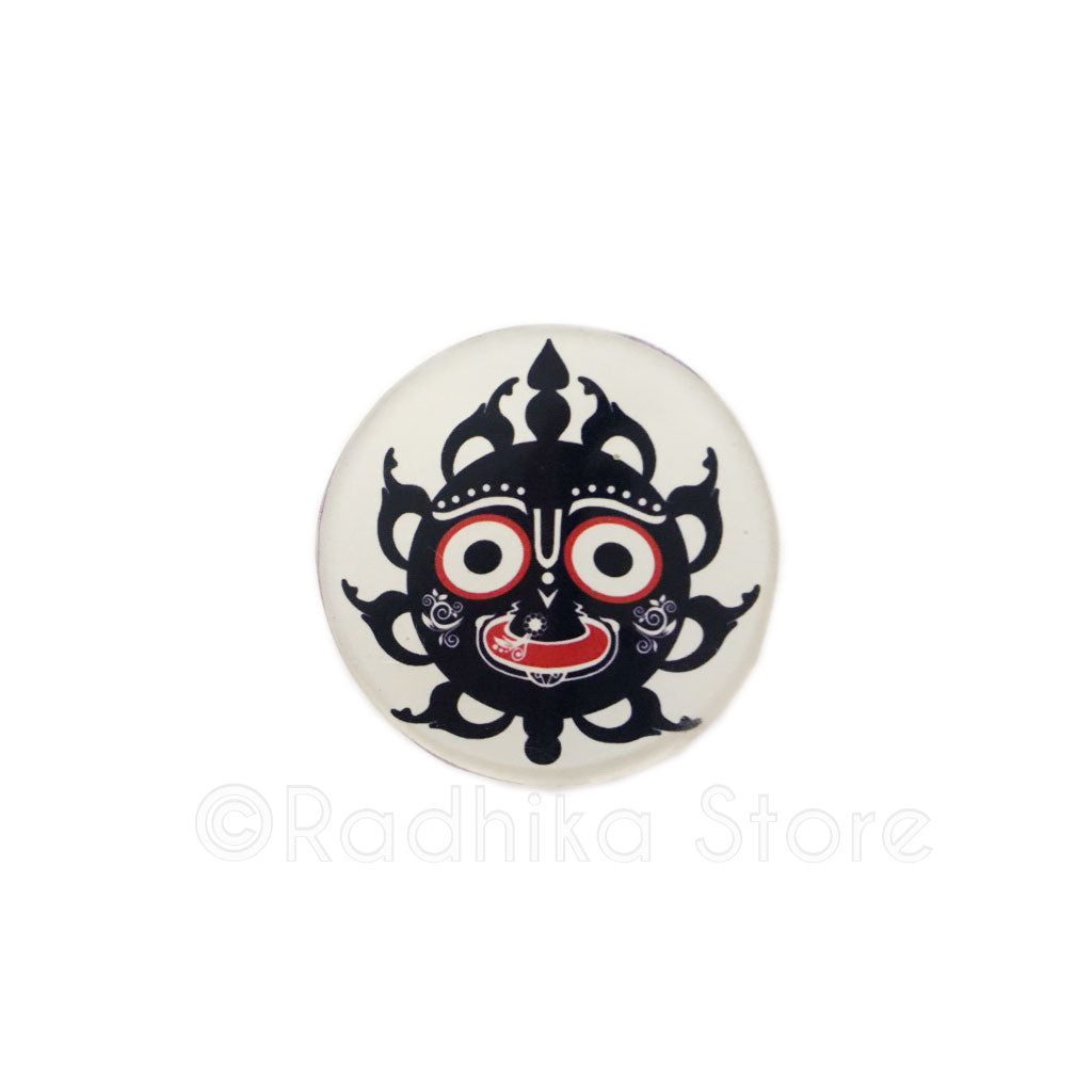 Black Jagannath Chakra Acrylic Button