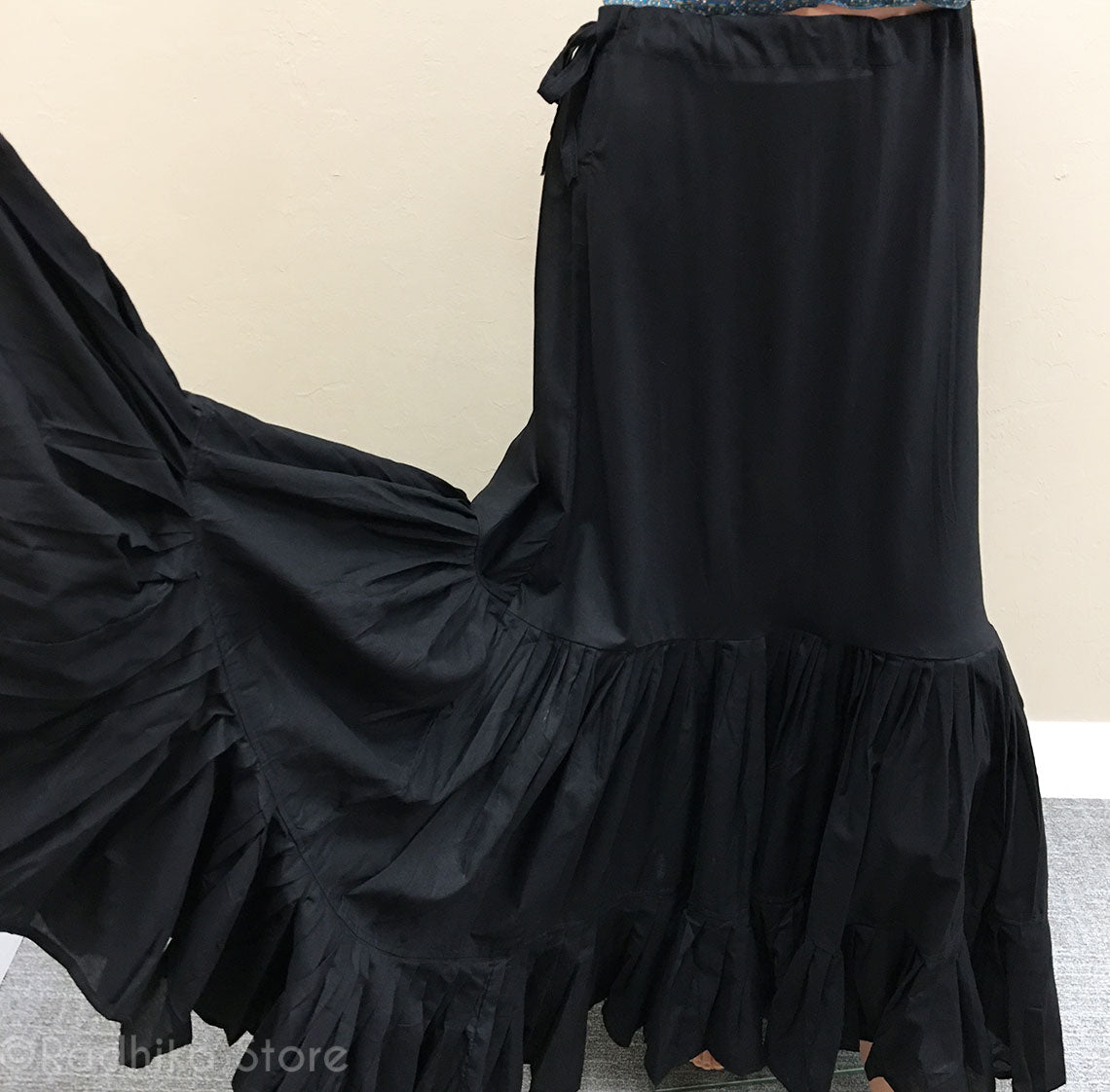 Black Cotton Twirling Petticoat/ Slip - S, M, L (8 Meters Fabric)