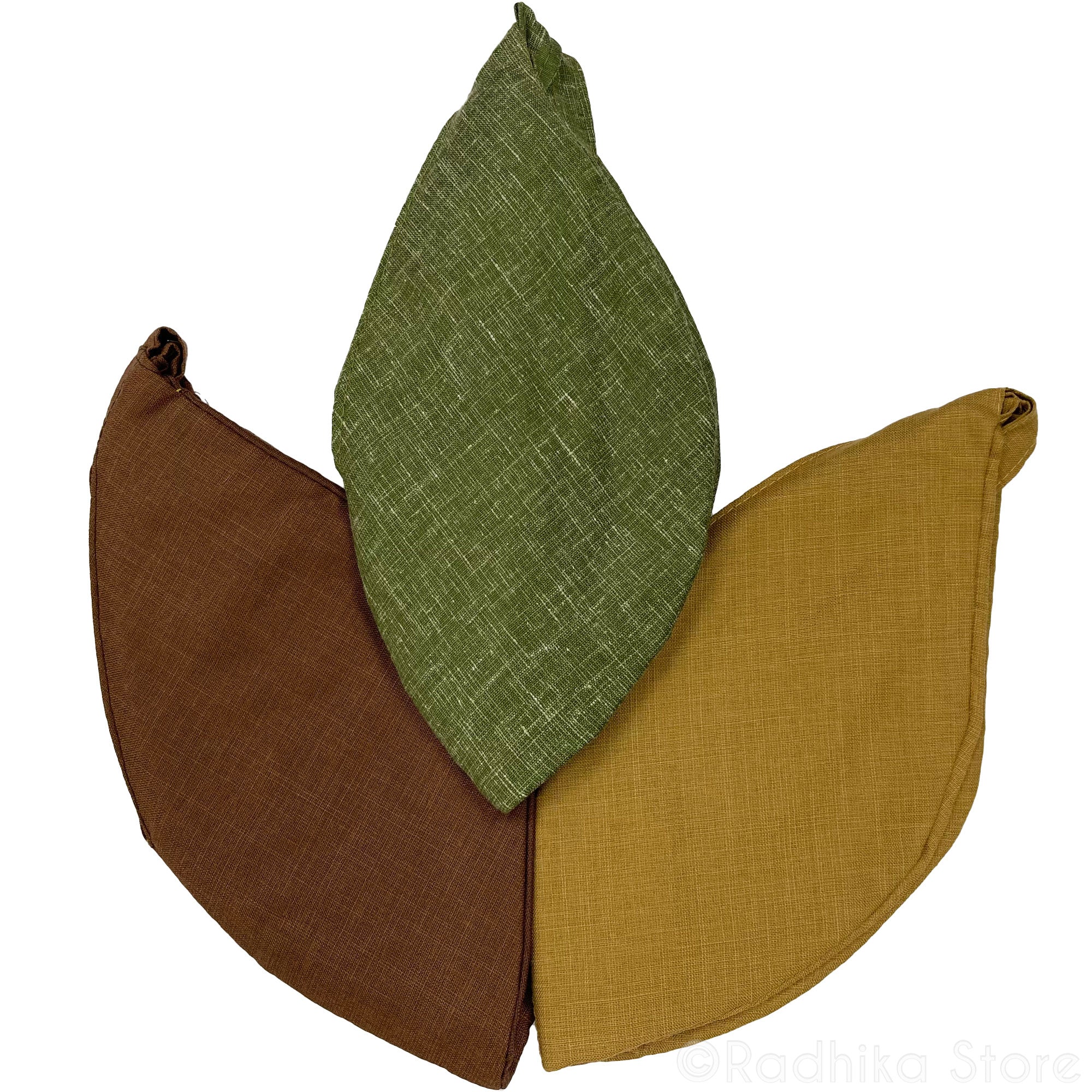 Brown Cow-Vrindavan Forest-Golden Earth- Colors- Natural Jute - Bead Bags