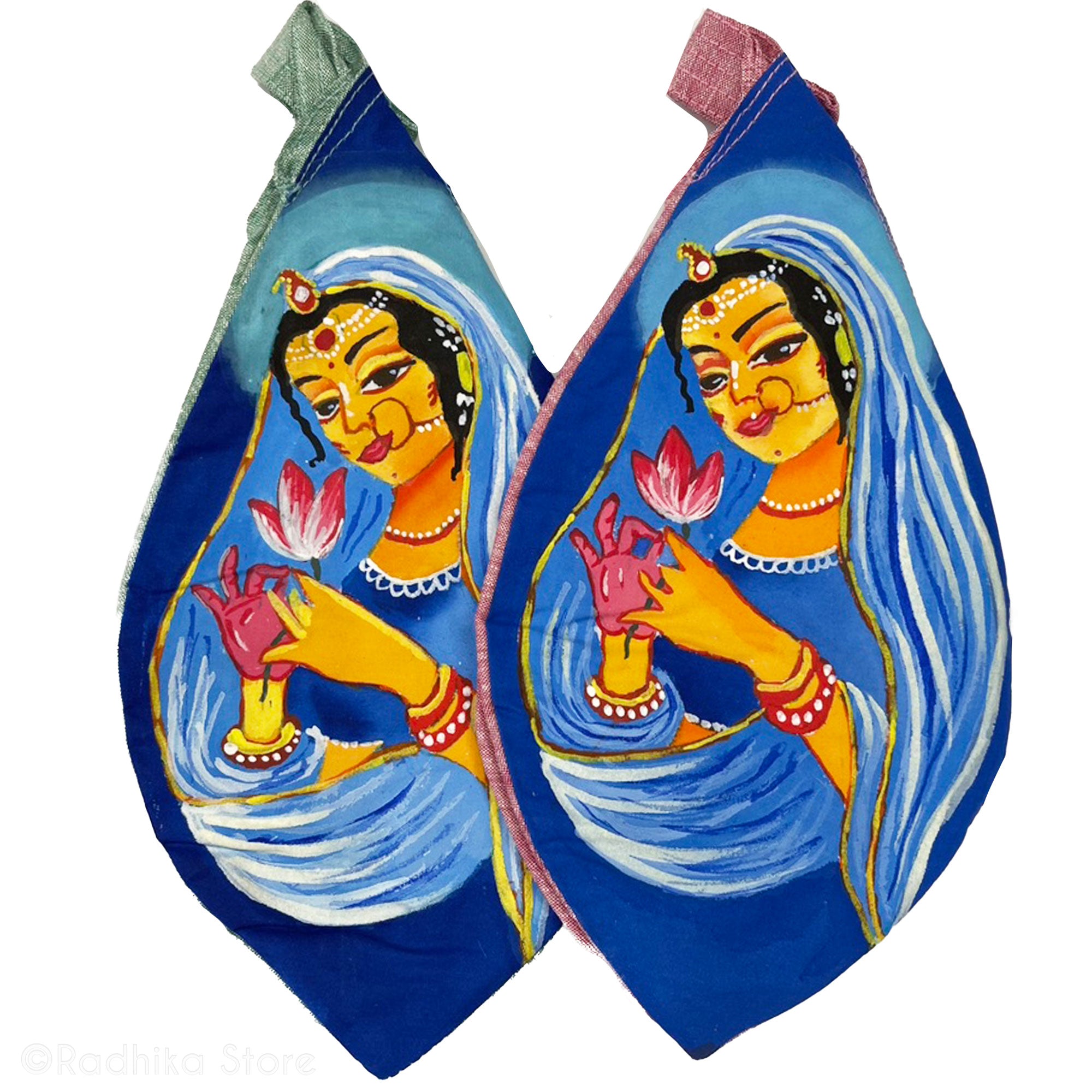 Yamuna Devi - Jute - Hand Painted - Bead Bag