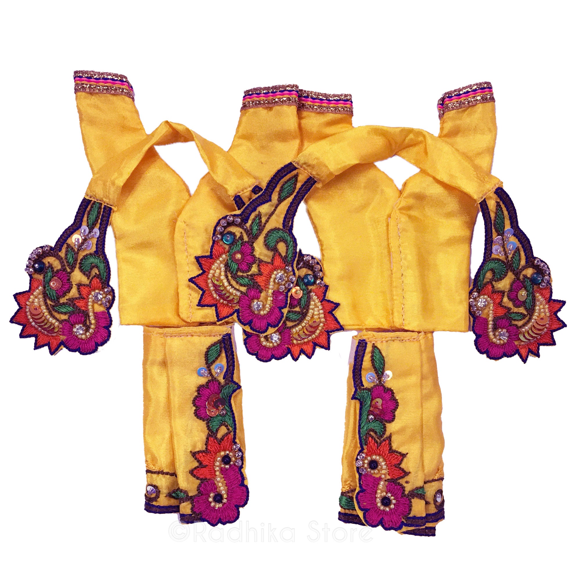 Gaura Purnima - Bdazzling Yellow - Gaura Nitai Deity Outfit