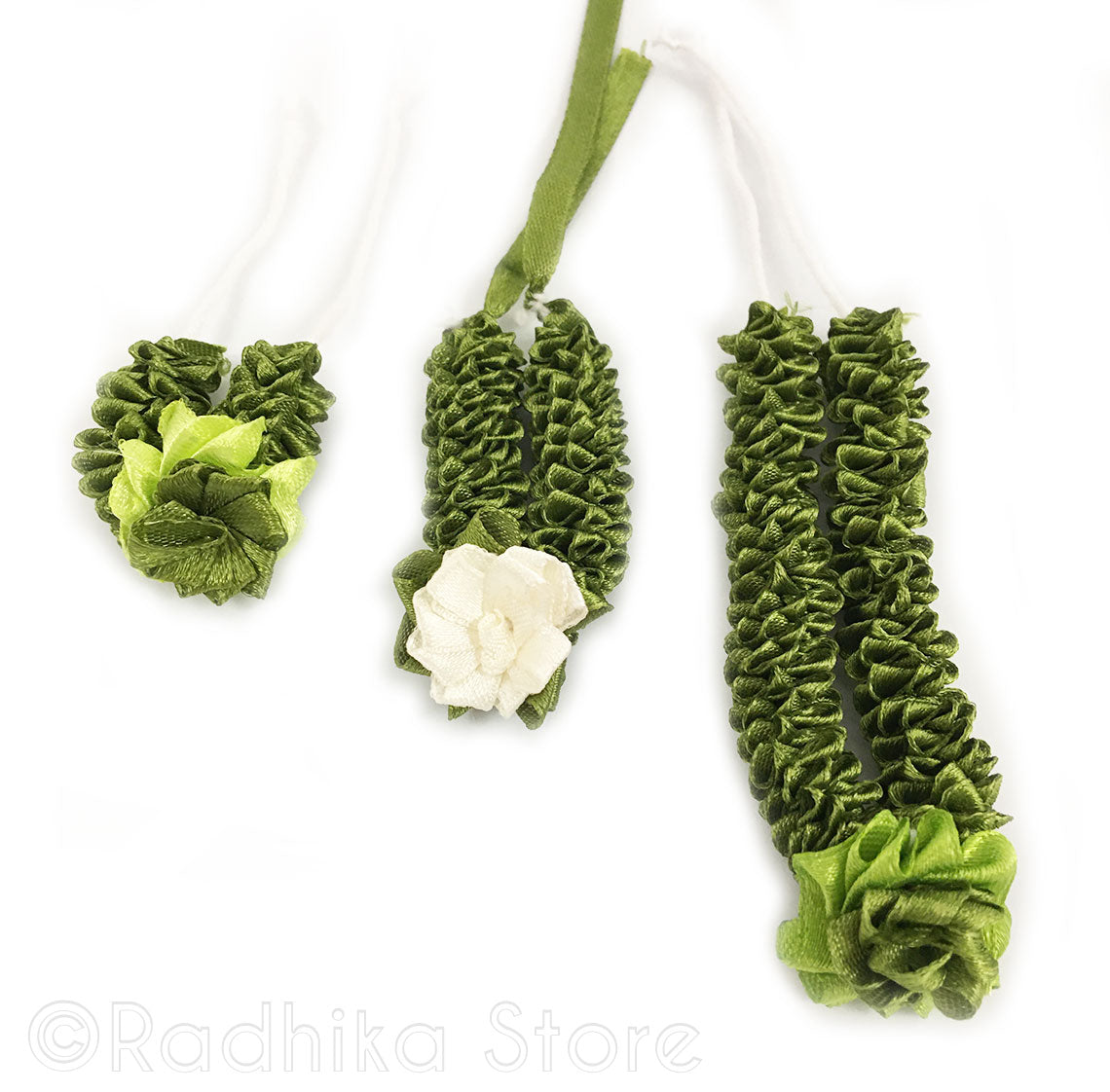 Green Rose- Deity Garland  - Choose Size -