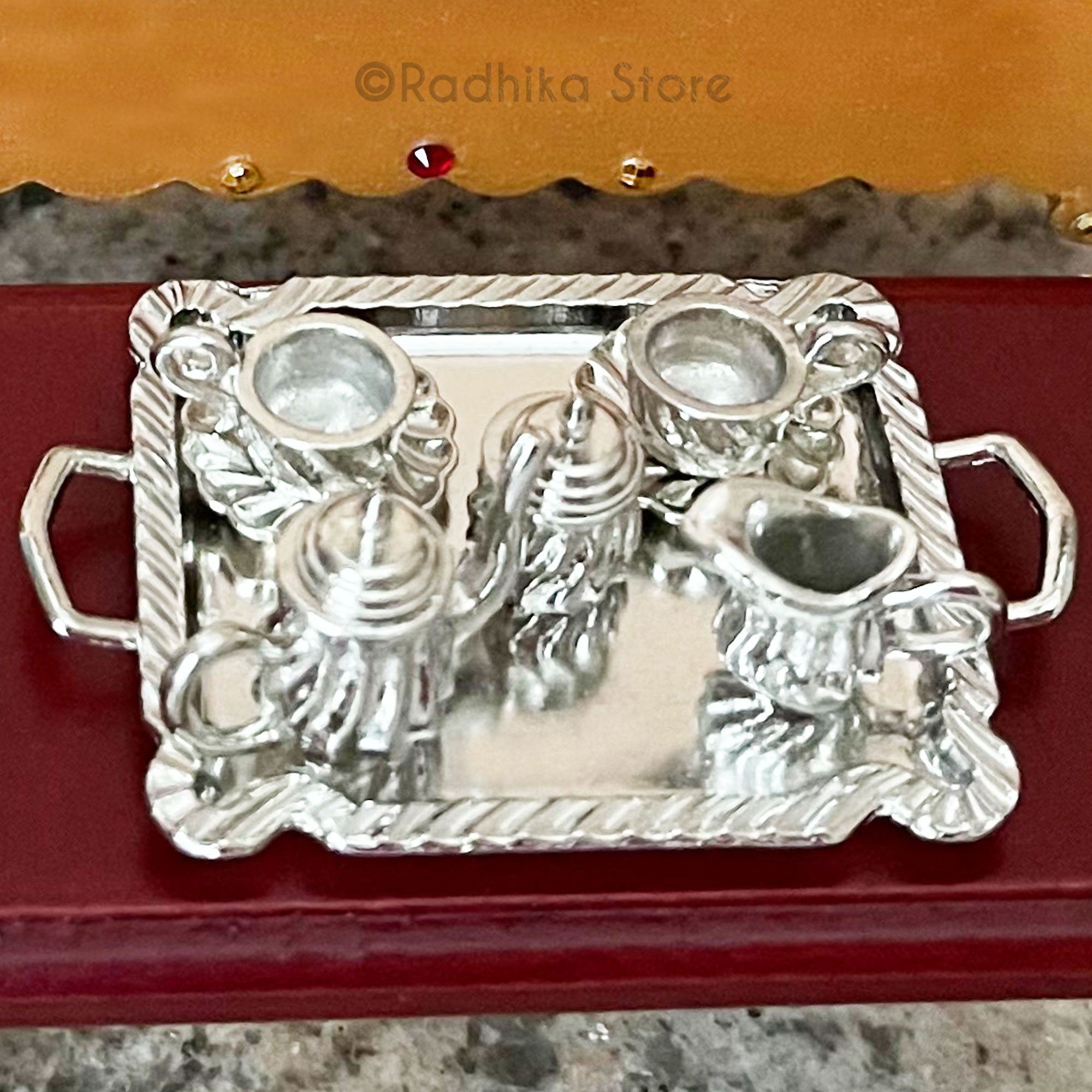 Miniature Offering Tray Set With Square Tray-(Large)