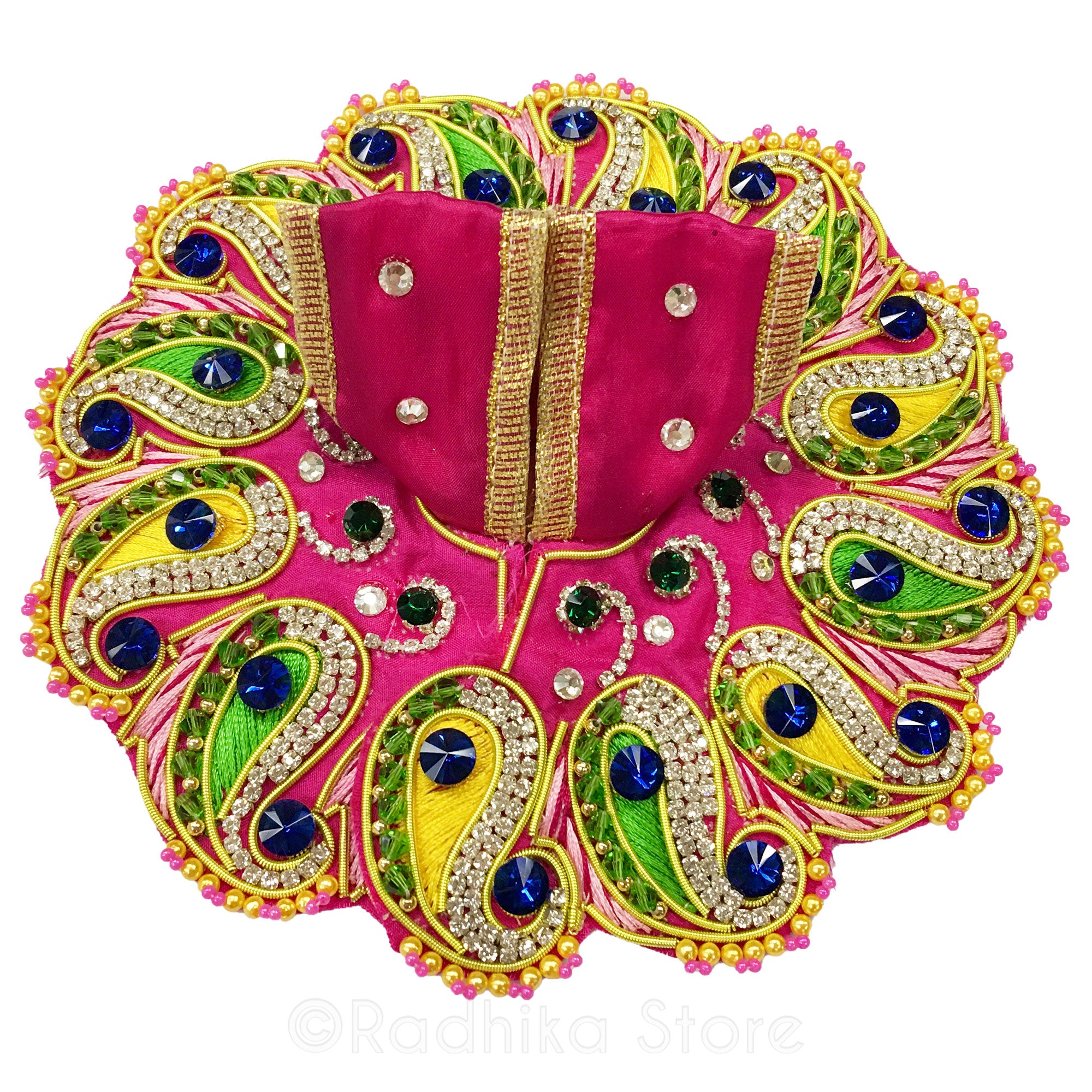 Twirling Pink Paisley - Laddu Gopal Outfit