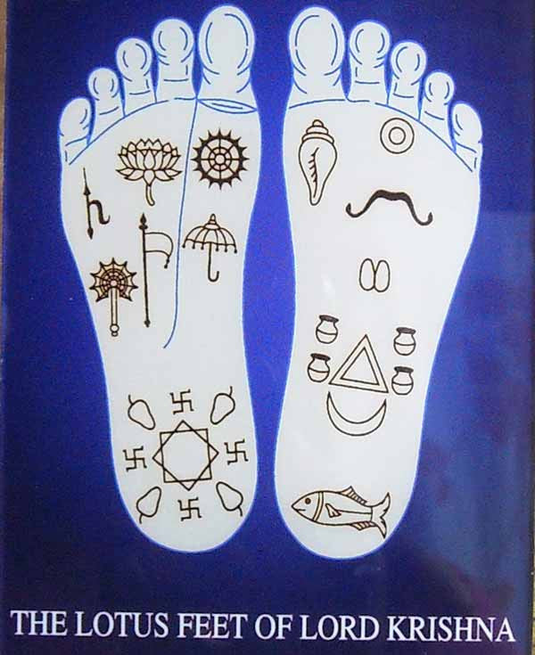 Lotus Feet Of Lord Krishna Acrylic Picture