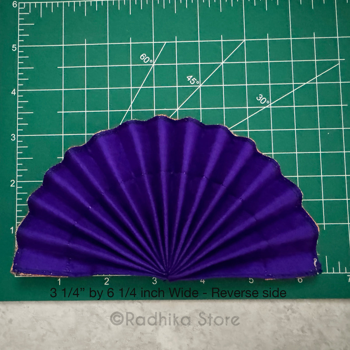 Turban Fans -Silk with Jacquard-  3 1/4 Inch - Set of 2