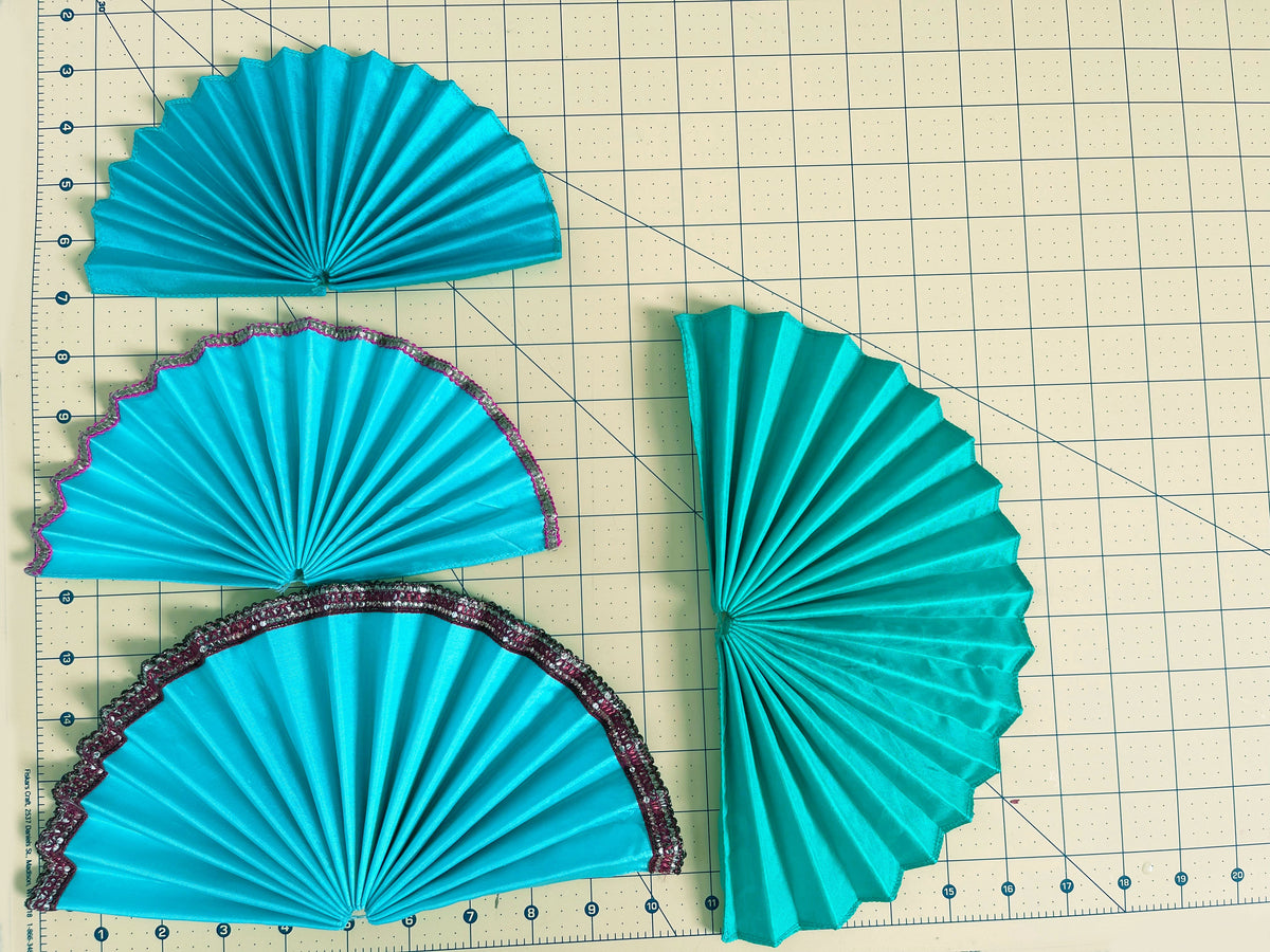 Turban Fans - Silk 4 inch - Set of 2