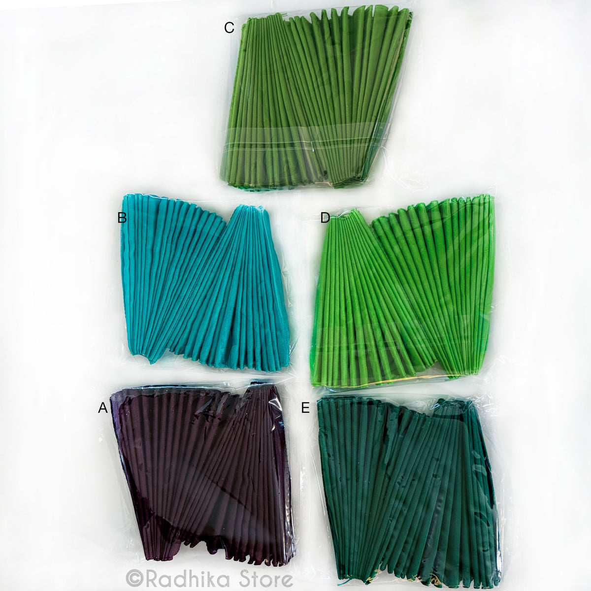 Turban Fans - Silk 4 inch - Set of 2