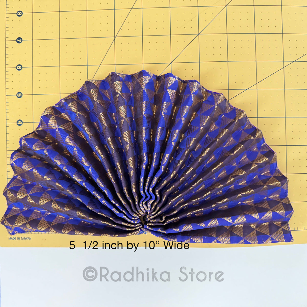 Turban Fans -Jacquard Front Silk Back-  5 1/4 Inch - Set of 2