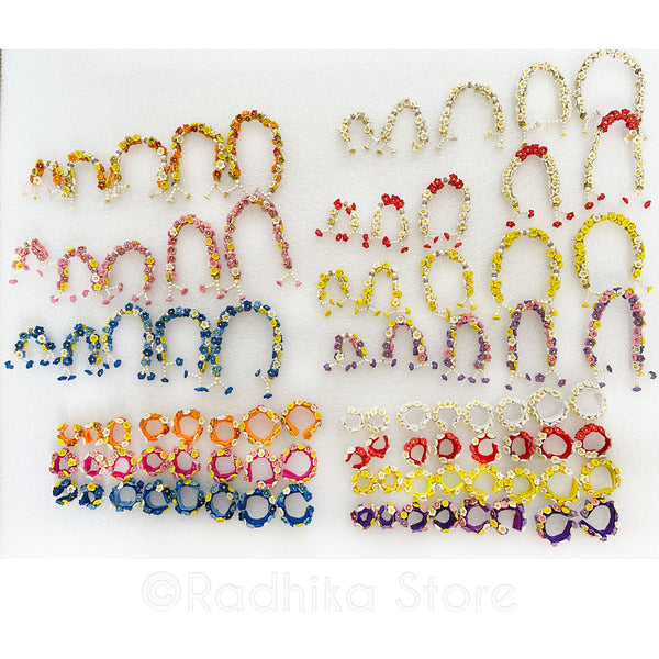 Vrindavan Flower - Red and White or White - Head Gear/ Dangle Bangle ...