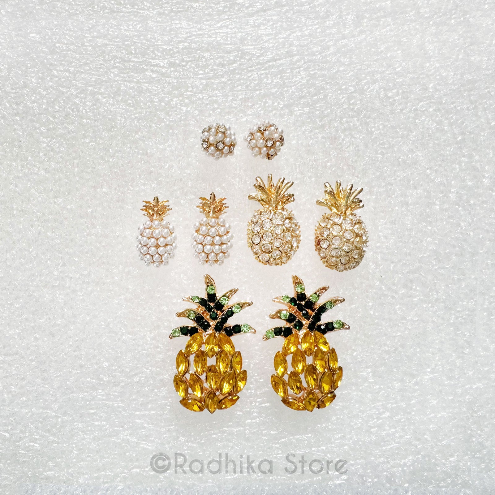 Little Auspicious Pineapple  Earrings - Earrings