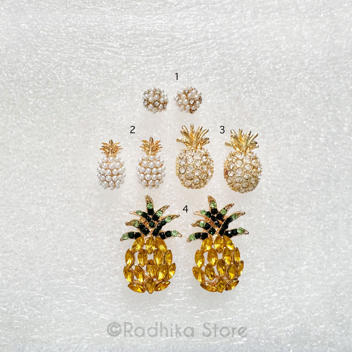 Little Auspicious Pineapple  Earrings - Earrings