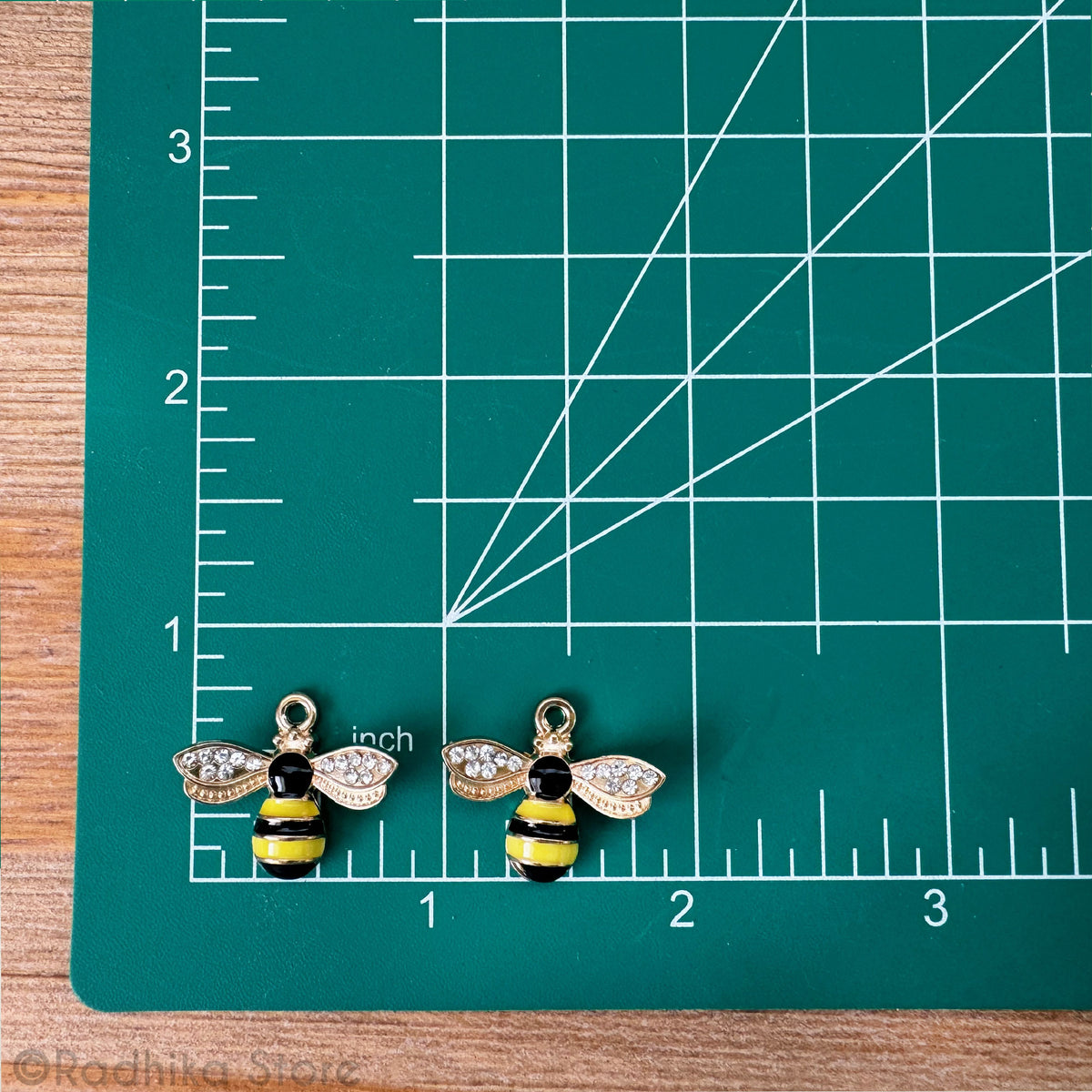 Little Bumble Bee Pendants/Charms - Set of 2
