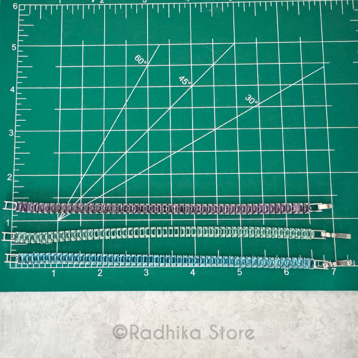 Baguette Cut Rhinestone Deity Necklace- Silvery