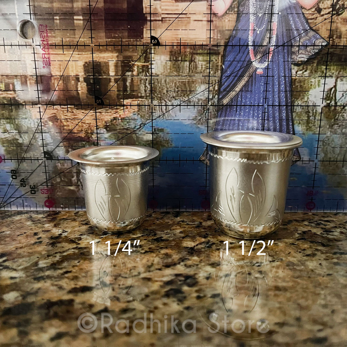 Silver Deity Water Cups  Dolphin Splash Design - Best Quality