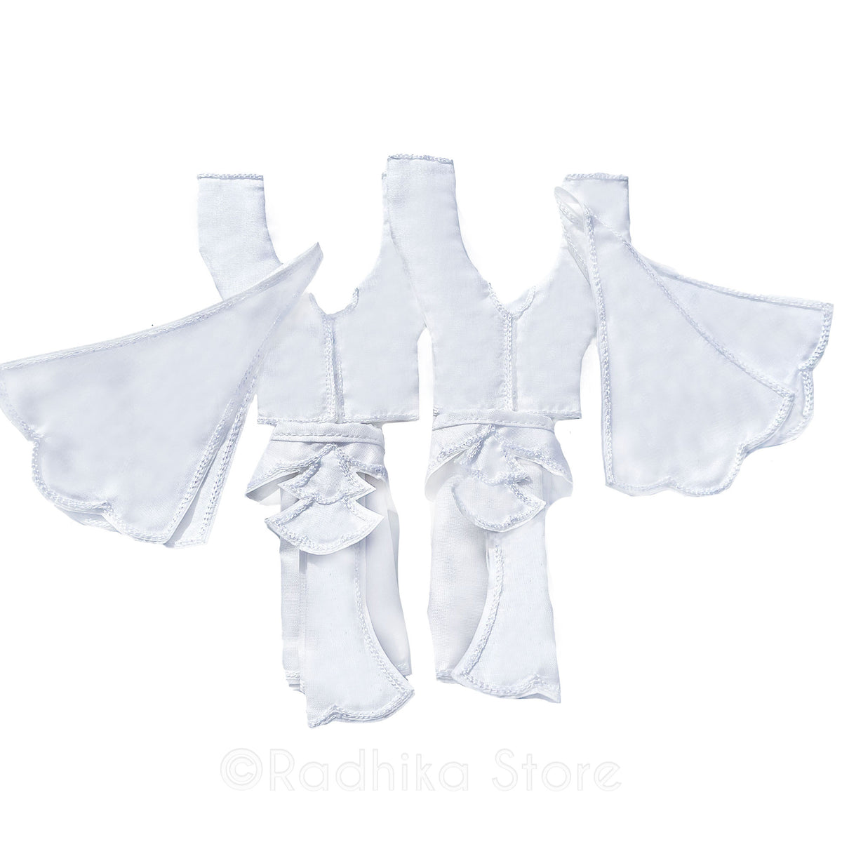 Blissful Purnima - White - Gaura Nitai Deity Outfit