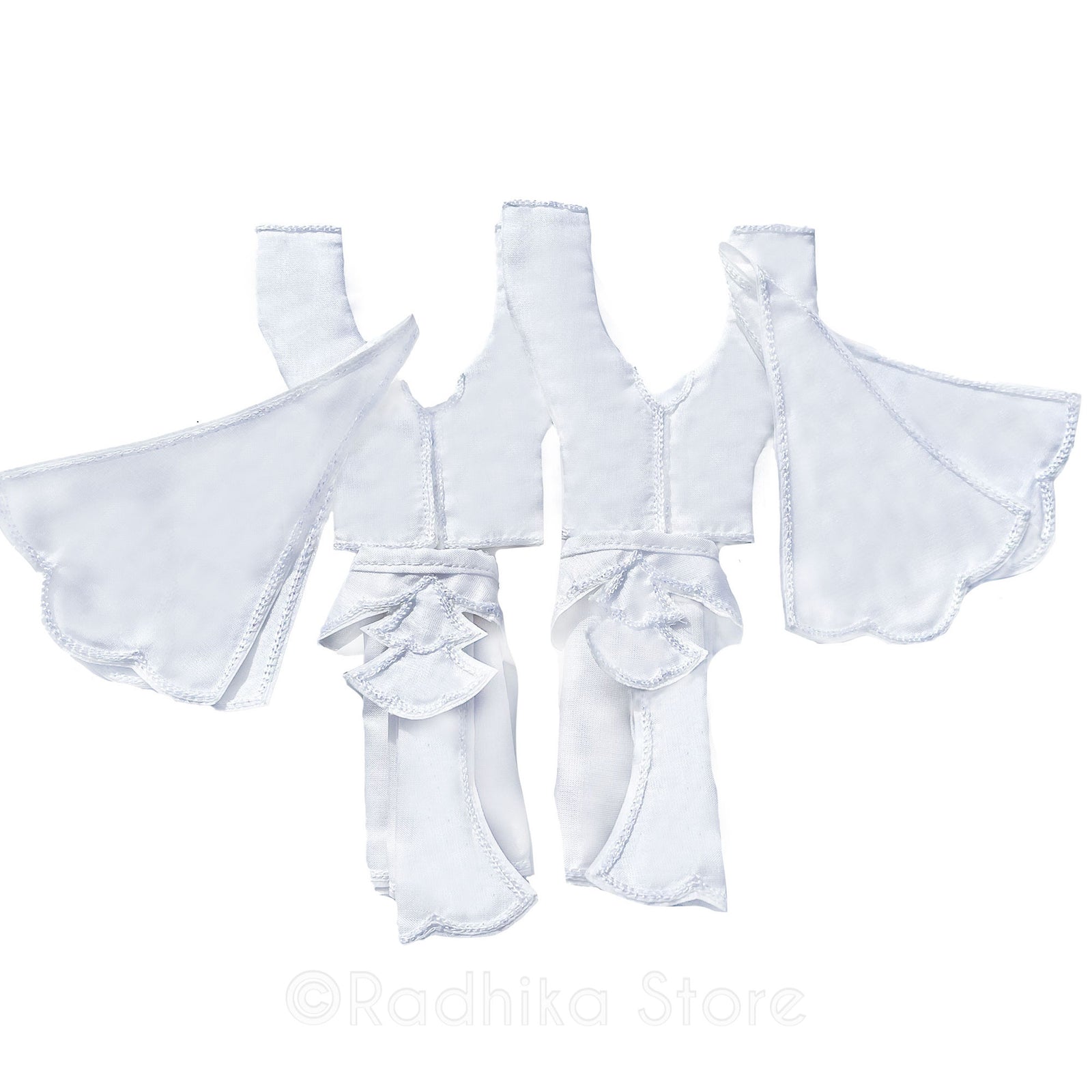 Blissful Purnima - White - Gaura Nitai Deity Outfit