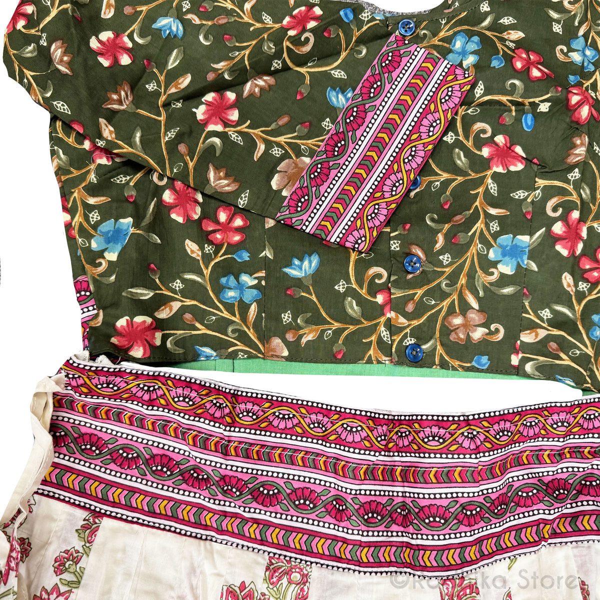 Radhikas Favorite Festival-Cotton-Screen Print- Gopi Skirt - 10 Meter Twirling