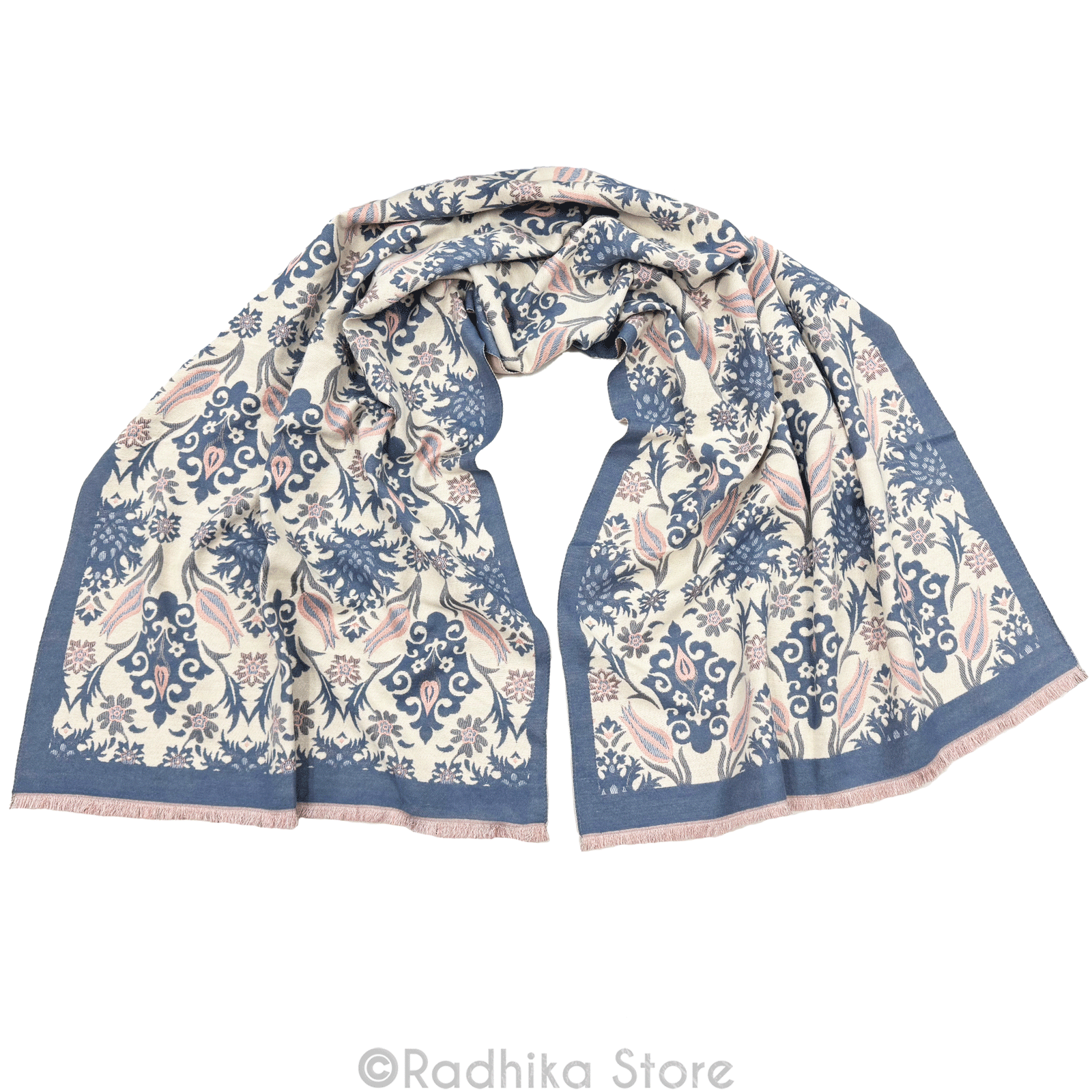 Warmy Soft - With Flower design  Chadar - Krishna Blue