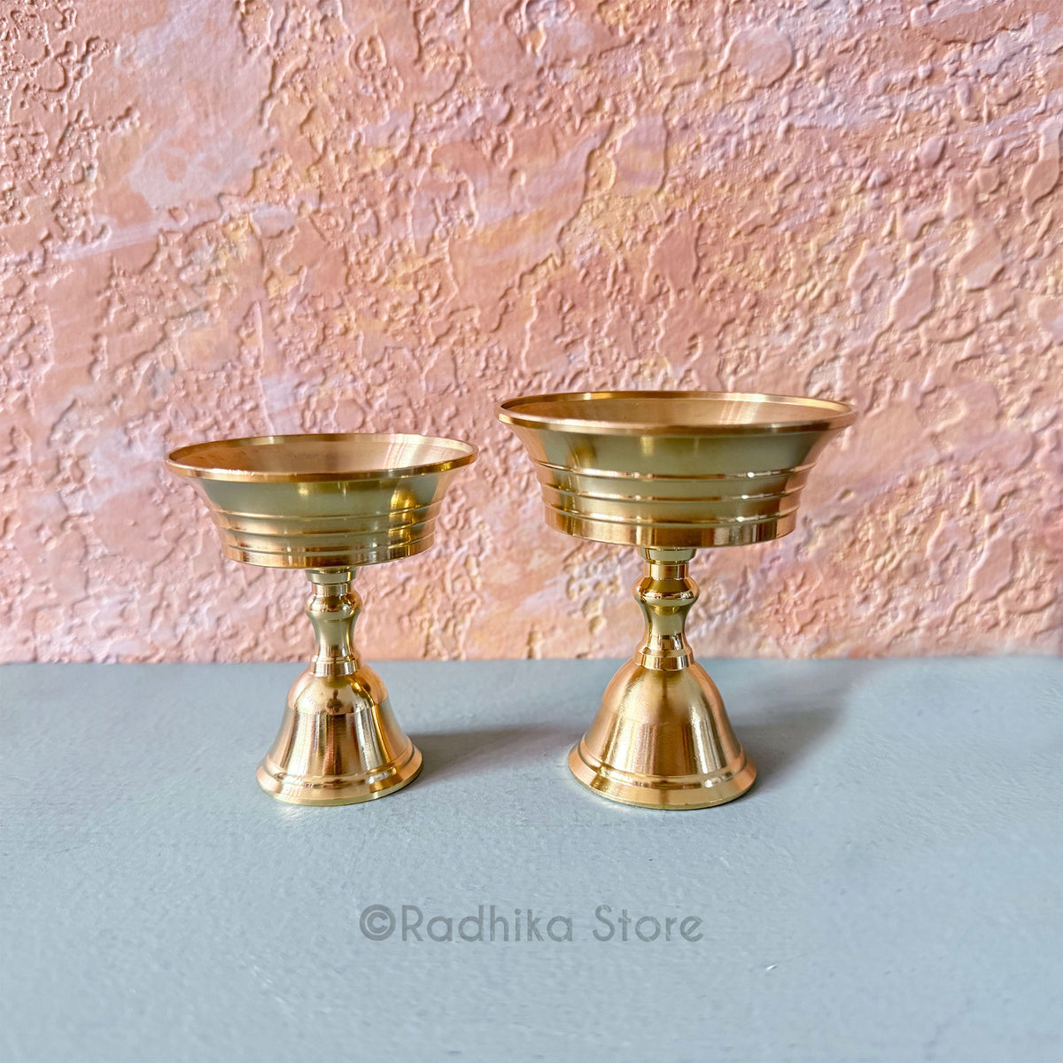 Brass Ghee Lamps - (Diya) - Choose size