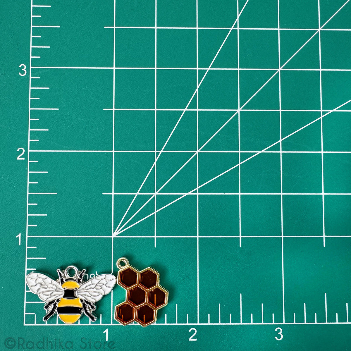 Little Bumble Bee Pendants/Charms - Set of 2