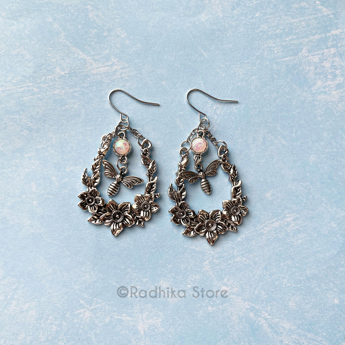 Bumble Bee flower Earrings
