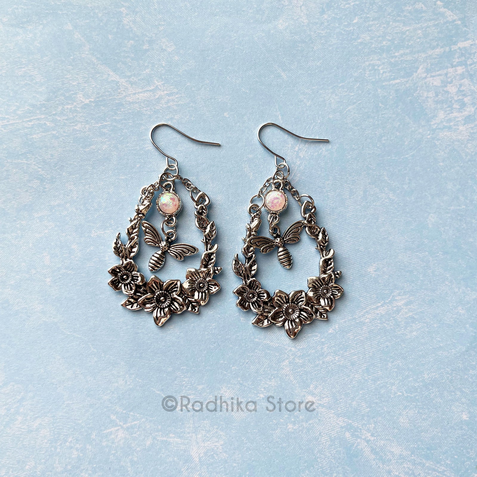 Bumble Bee flower Earrings