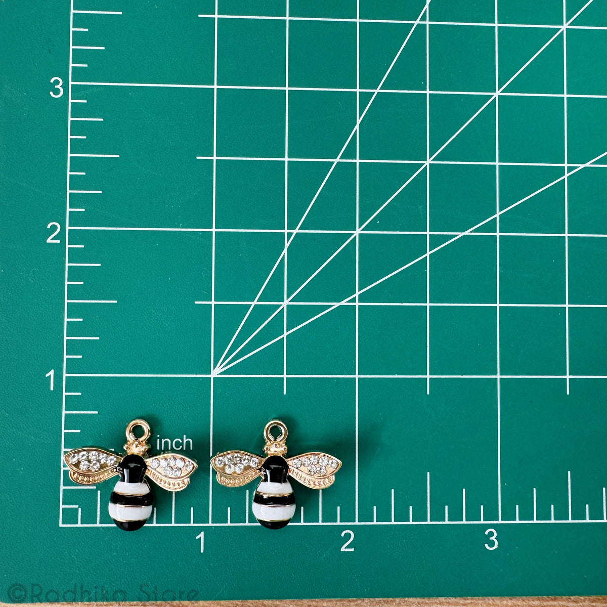 Little Bumble Bee Pendants/Charms - Set of 2