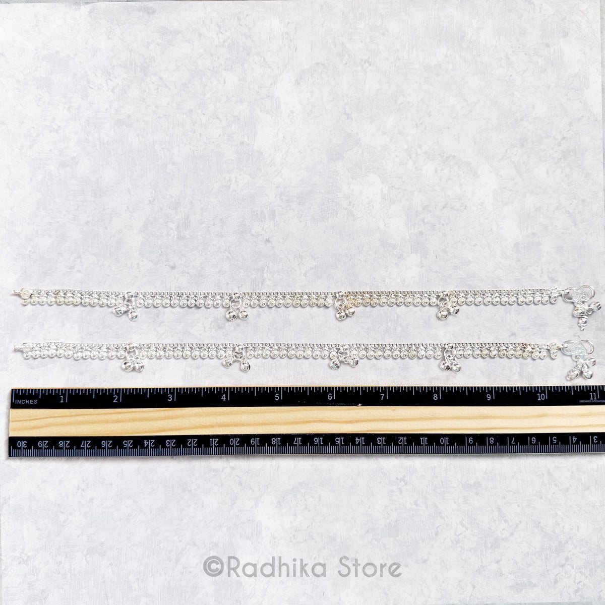 Chum Chum Circles of Love - Set of 2 - Silver Anklets