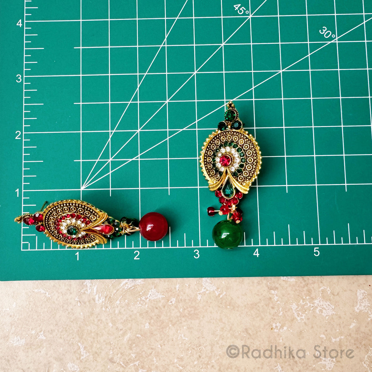Vedic Style Cherry Drop - Earrings