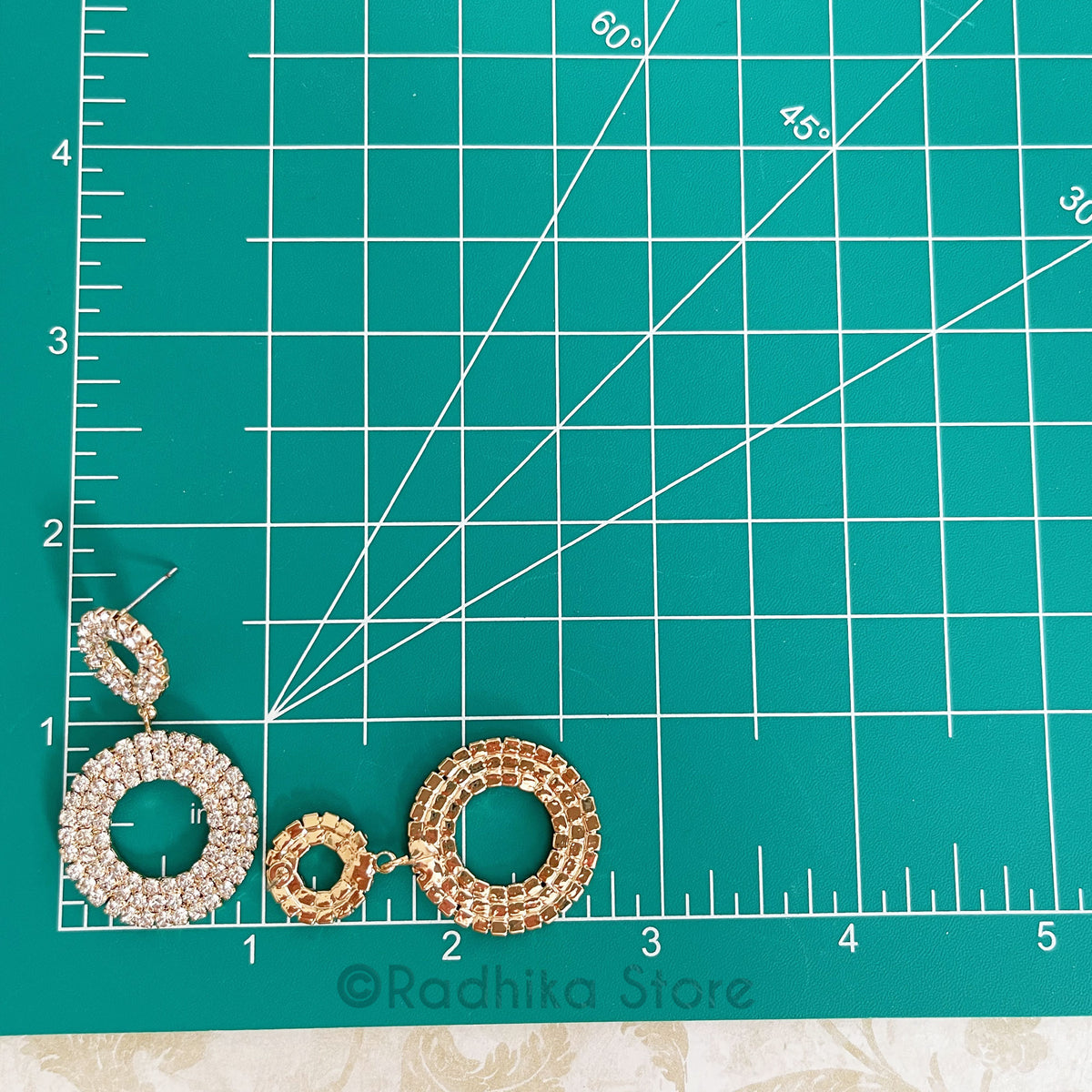 Circles of Love - Rhinestone Earrings