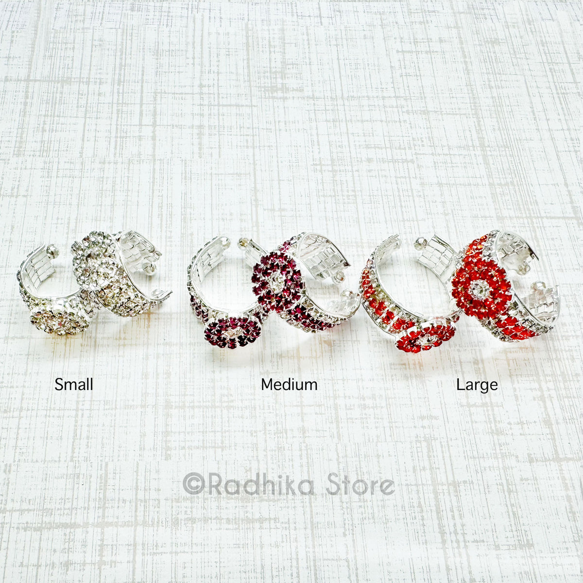 Circles of Love - Red, Green and Multi Colors - Armlets/Bangles - Set of 2