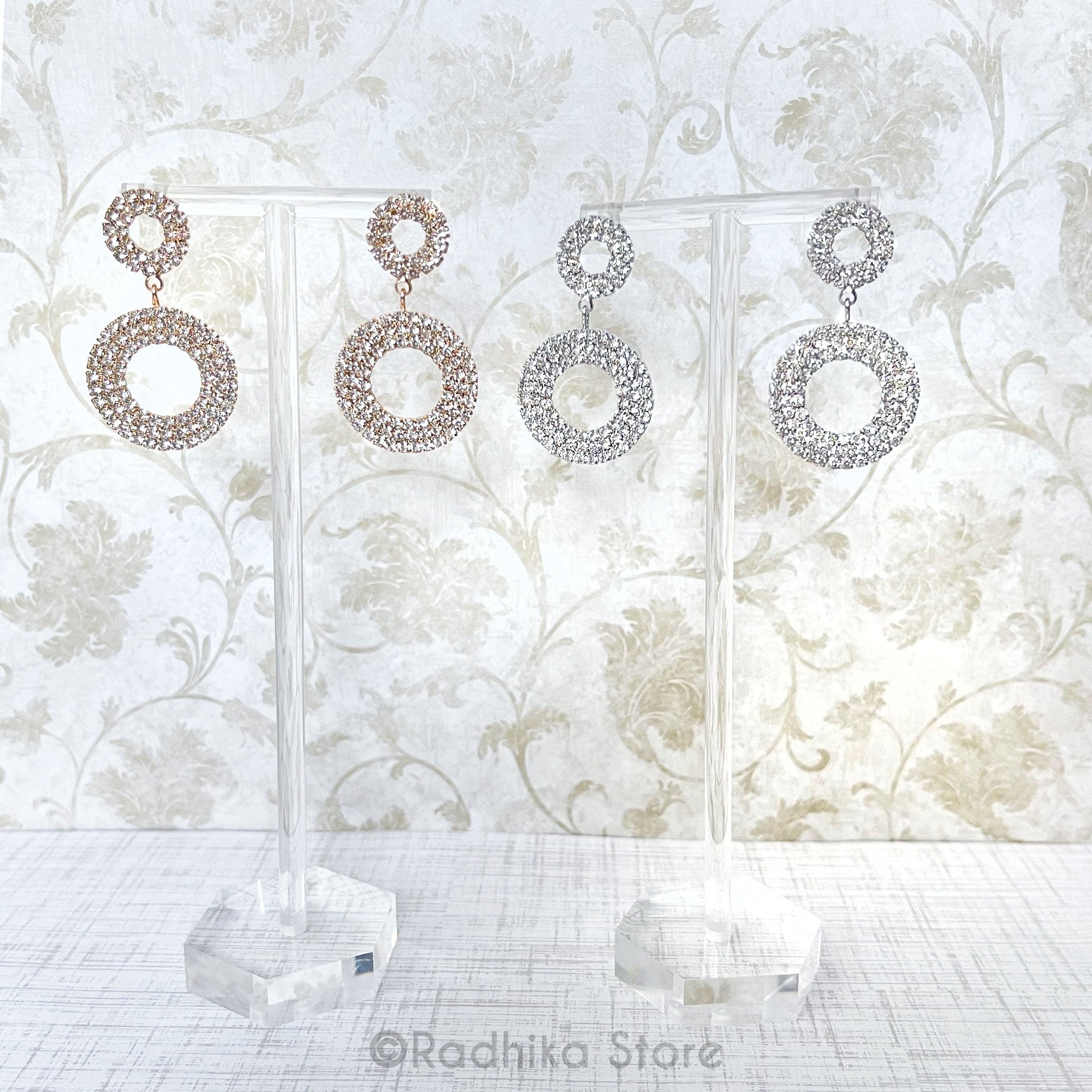 Circles of Love - Rhinestone Earrings