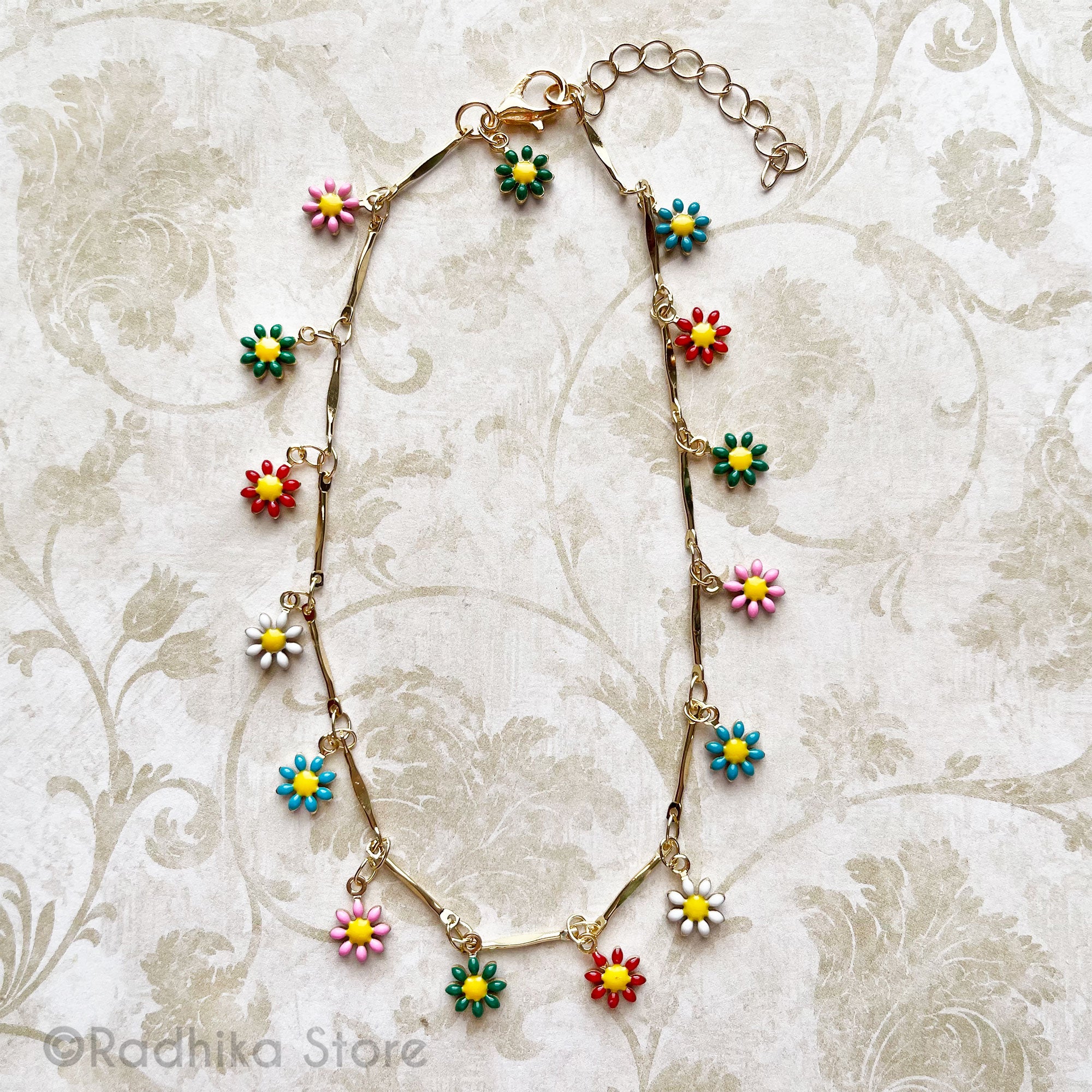 Dangling Daisy Flower- Deity Necklaces
