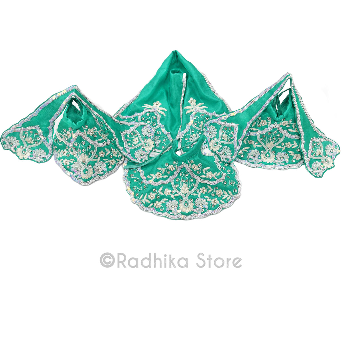 Creamy Dreamy All Season Green - Silk - Jagannath Baladeva Subhadra Deity Outfit