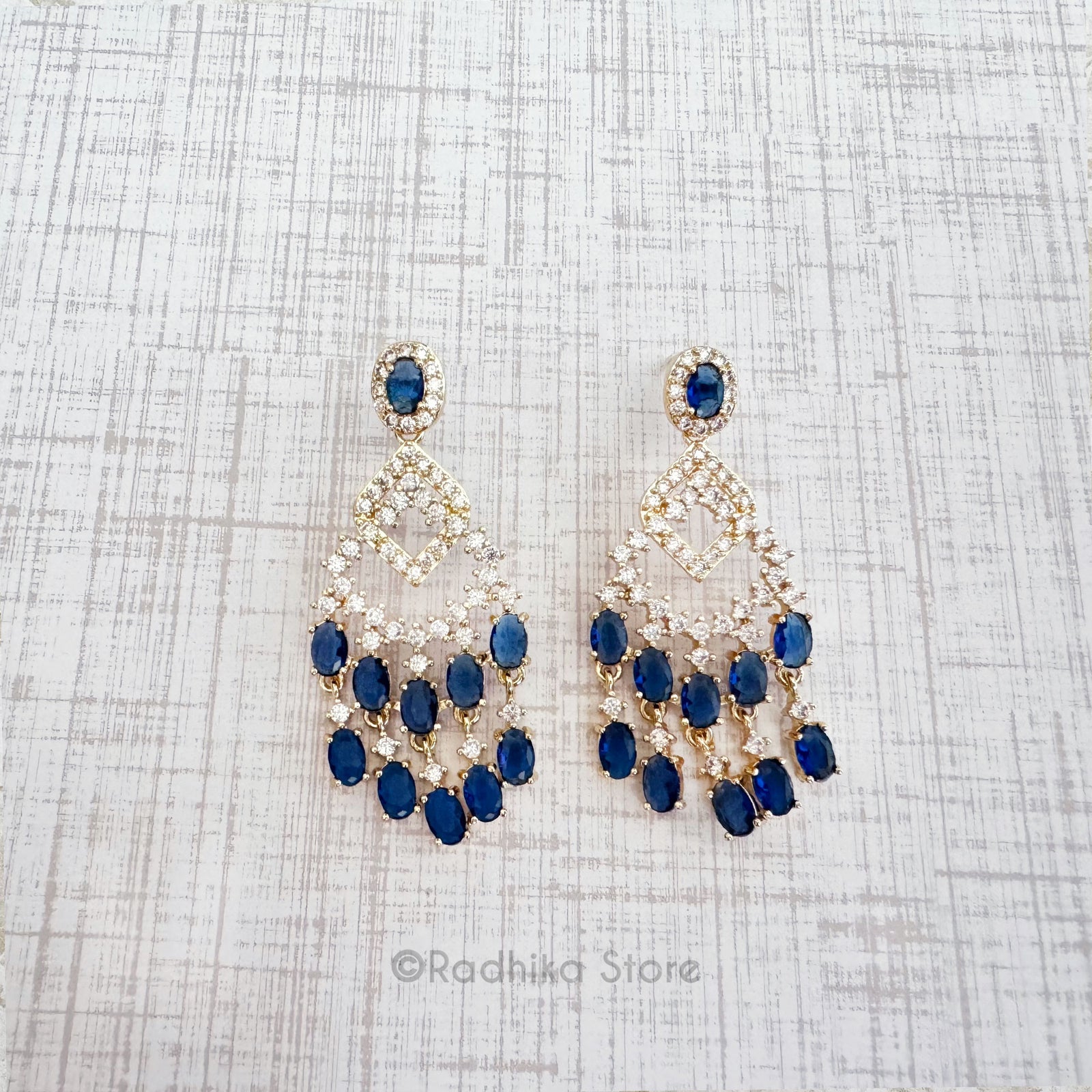 Crystal Peacock Feather - Earrings