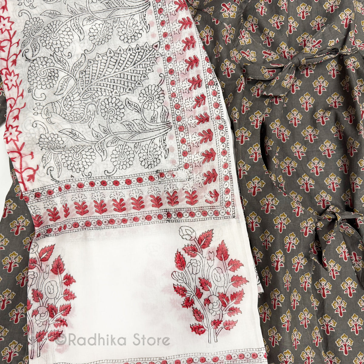 Bagal Bandi Style- Cotton Kurtas - Dark Beige- Vedic Design-S-M-L X