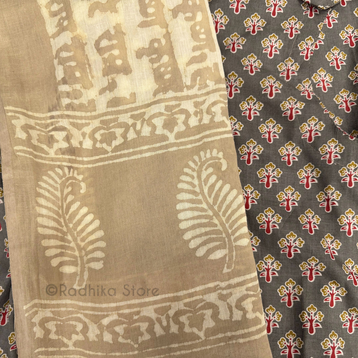 Bagal Bandi Style- Cotton Kurtas - Dark Beige- Vedic Design-S-M-L X