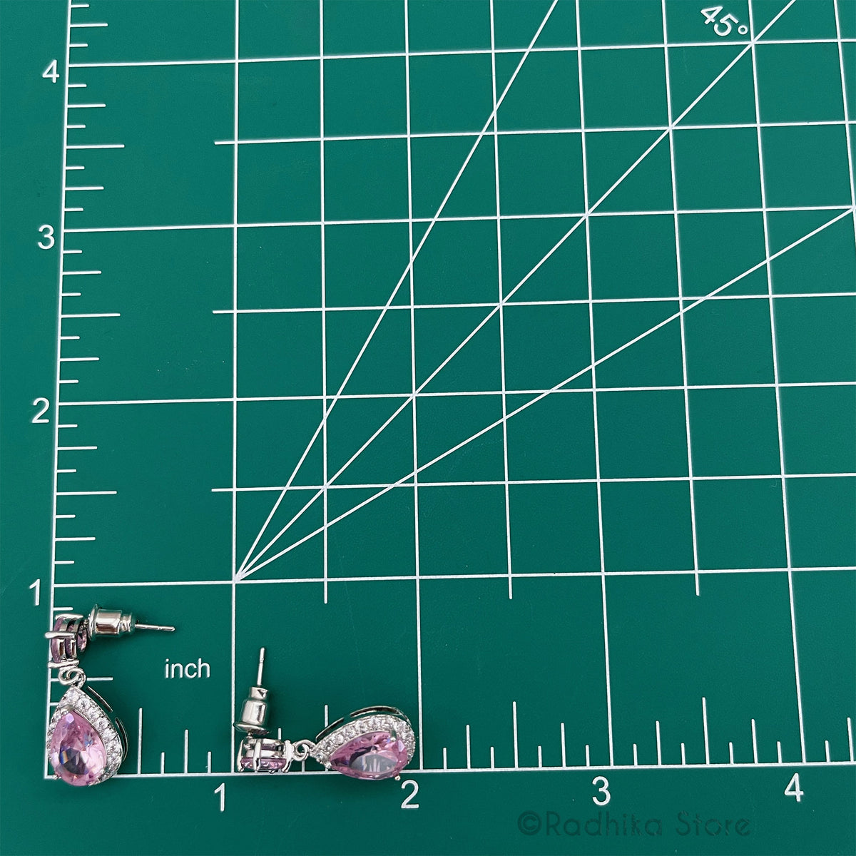 Crystal Diamond Teardrops - Earrings