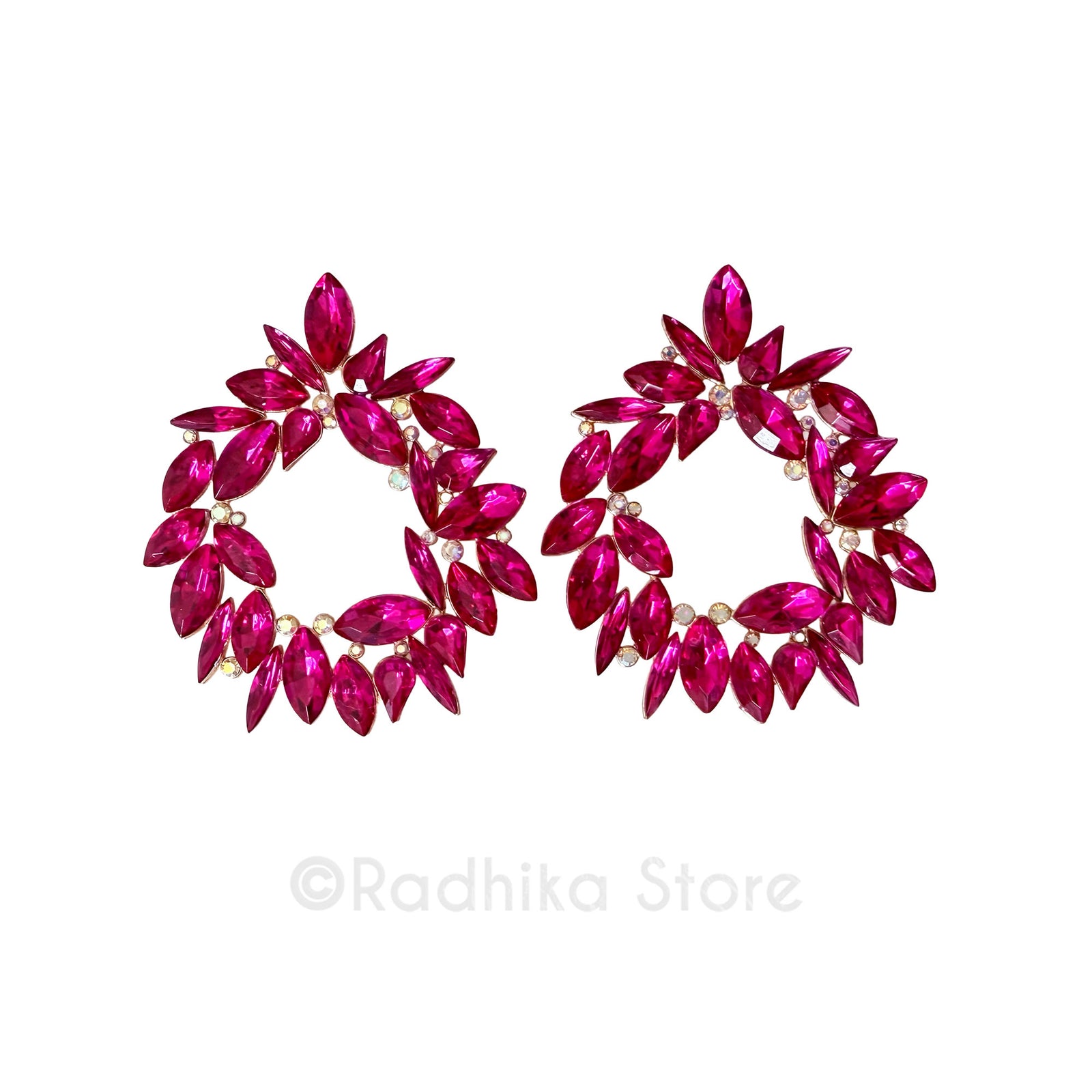 Effulgent Crystal Wreath - Earrings
