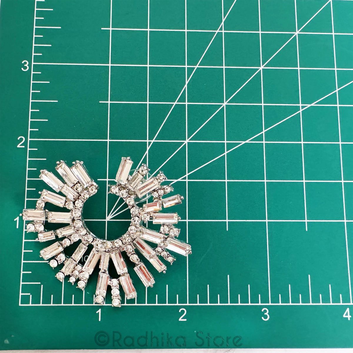 Effulgent Crystal  Baguette - Earrings