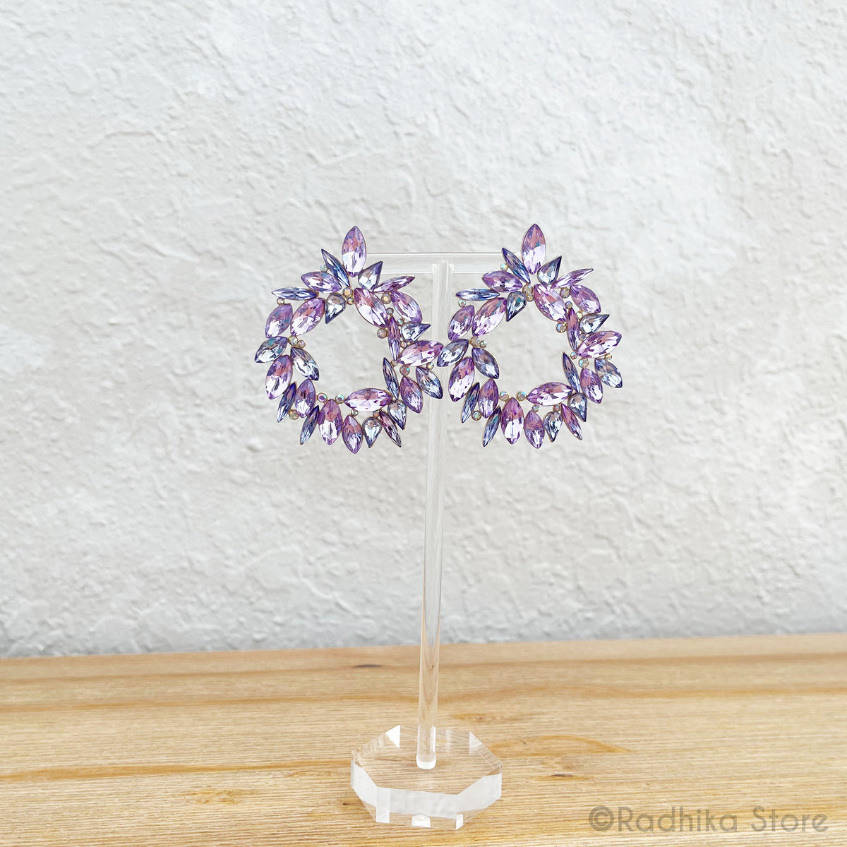 Effulgent Crystal Wreath - Earrings
